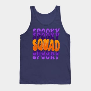 Halloween Matching Family Spooky Typography Purple Orange Tank Top